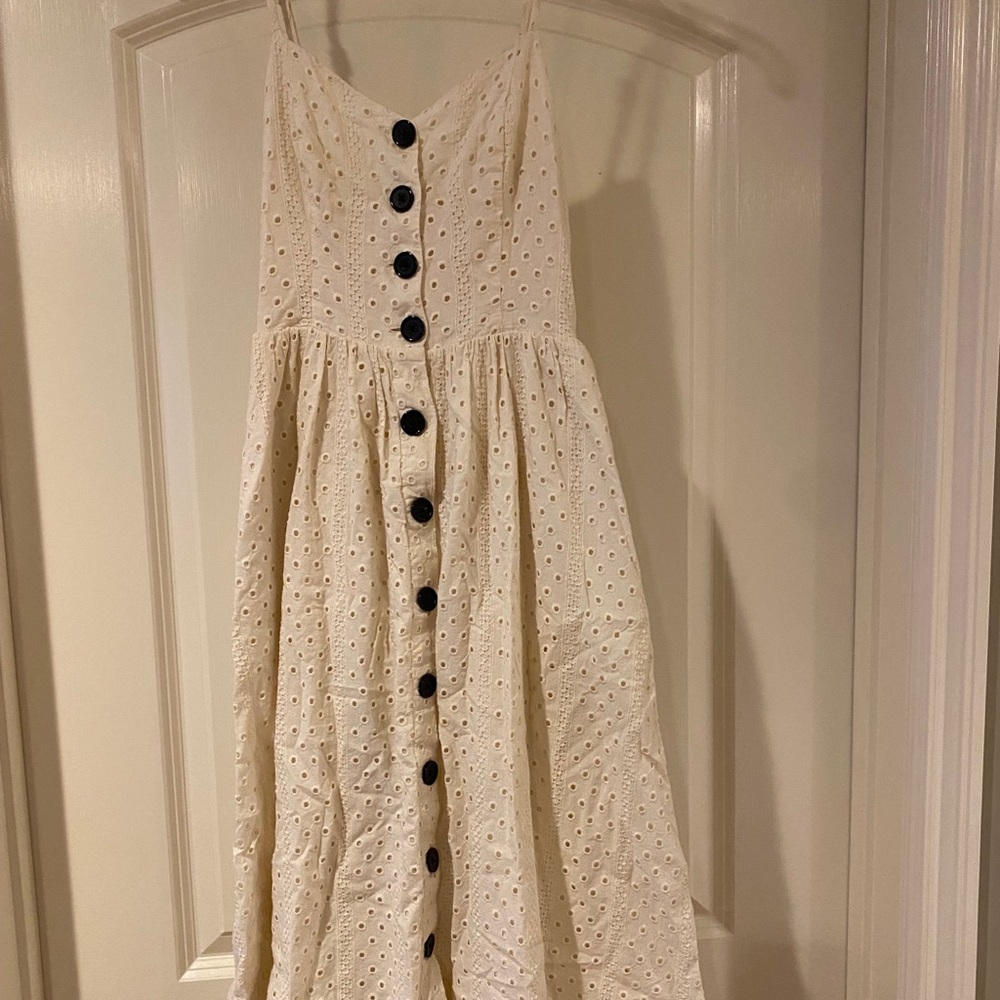 Urban Outfitters White Eyelit Dress XS